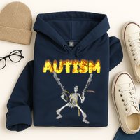 Autism Skeleton Meme Funny Hoodie