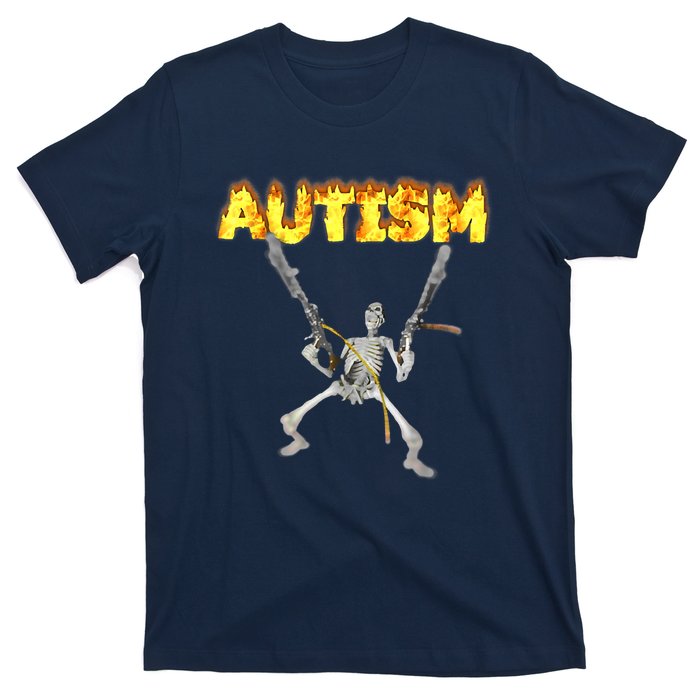 Autism Skeleton Meme Funny T-Shirt