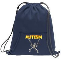 Autism Skeleton Meme Funny Sweatshirt Cinch Pack Bag