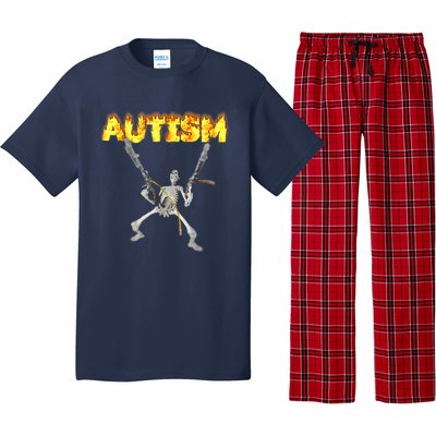 Autism Skeleton Meme Funny Pajama Set