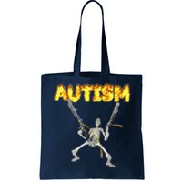 Autism Skeleton Meme Funny Tote Bag