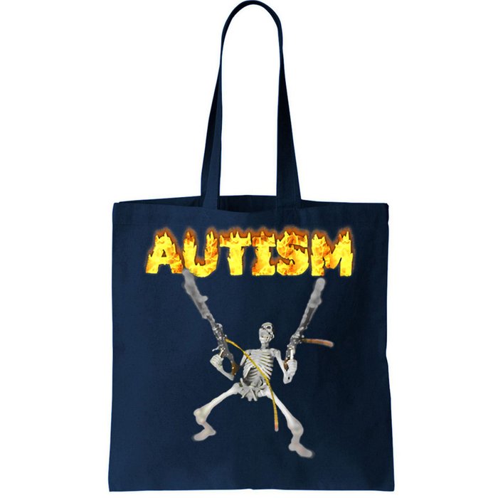 Autism Skeleton Meme Funny Tote Bag