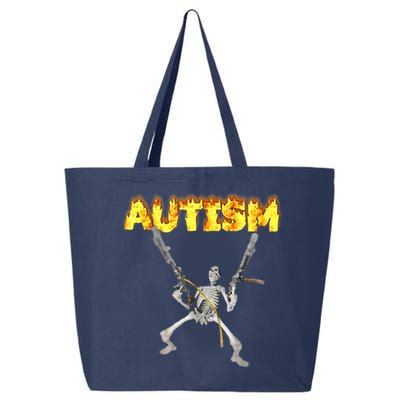 Autism Skeleton Meme Funny 25L Jumbo Tote