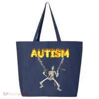 Autism Skeleton Meme Funny 25L Jumbo Tote