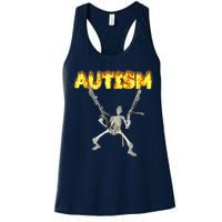 Autism Skeleton Meme Funny Womens Tank Top