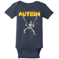 Autism Skeleton Meme Funny Baby Bodysuit