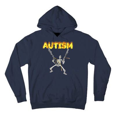 Autism Skeleton Meme Funny Tall Hoodie
