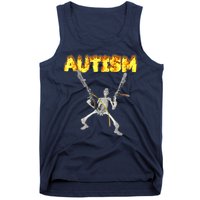 Autism Skeleton Meme Funny Tank Top