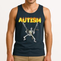 Autism Skeleton Meme Funny Tank Top