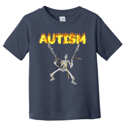 Autism Skeleton Meme Funny Toddler T-Shirt