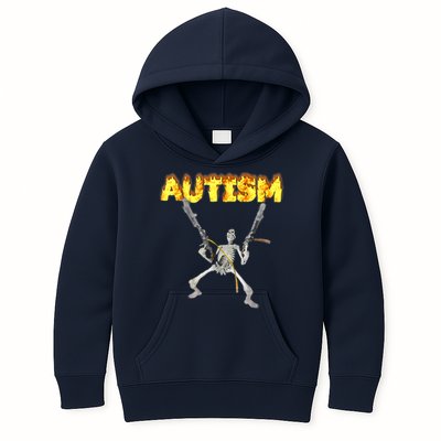 Autism Skeleton Meme Funny Kids Hoodie