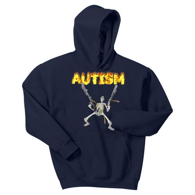 Autism Skeleton Meme Funny Kids Hoodie