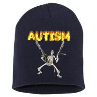 Autism Skeleton Meme Funny Short Acrylic Beanie