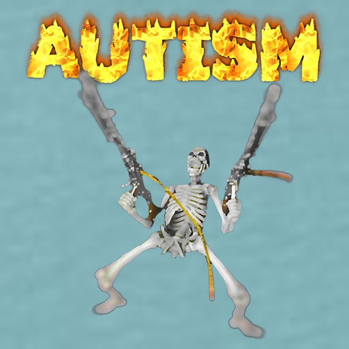 Autism Skeleton Meme Funny Sueded Cloud Jersey T-Shirt