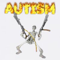 Autism Skeleton Meme Funny Garment-Dyed Sweatshirt