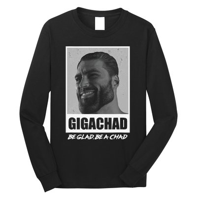 Average Sigma Male GigaChad Meme Long Sleeve Shirt