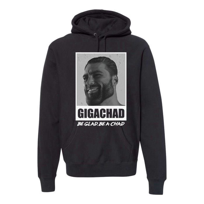 Average Sigma Male GigaChad Meme Premium Hoodie