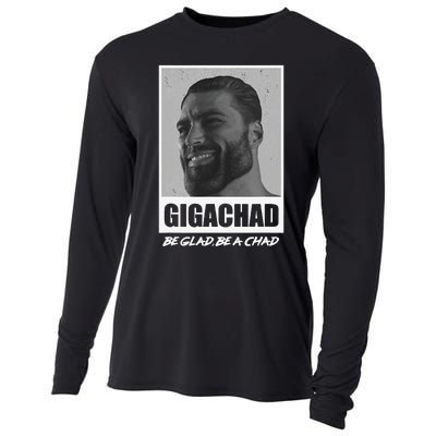 Average Sigma Male GigaChad Meme Cooling Performance Long Sleeve Crew