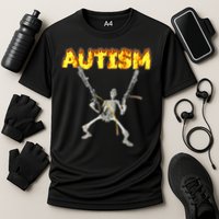 Autism Skeleton meme T-Shirt Cooling Performance Crew T-Shirt