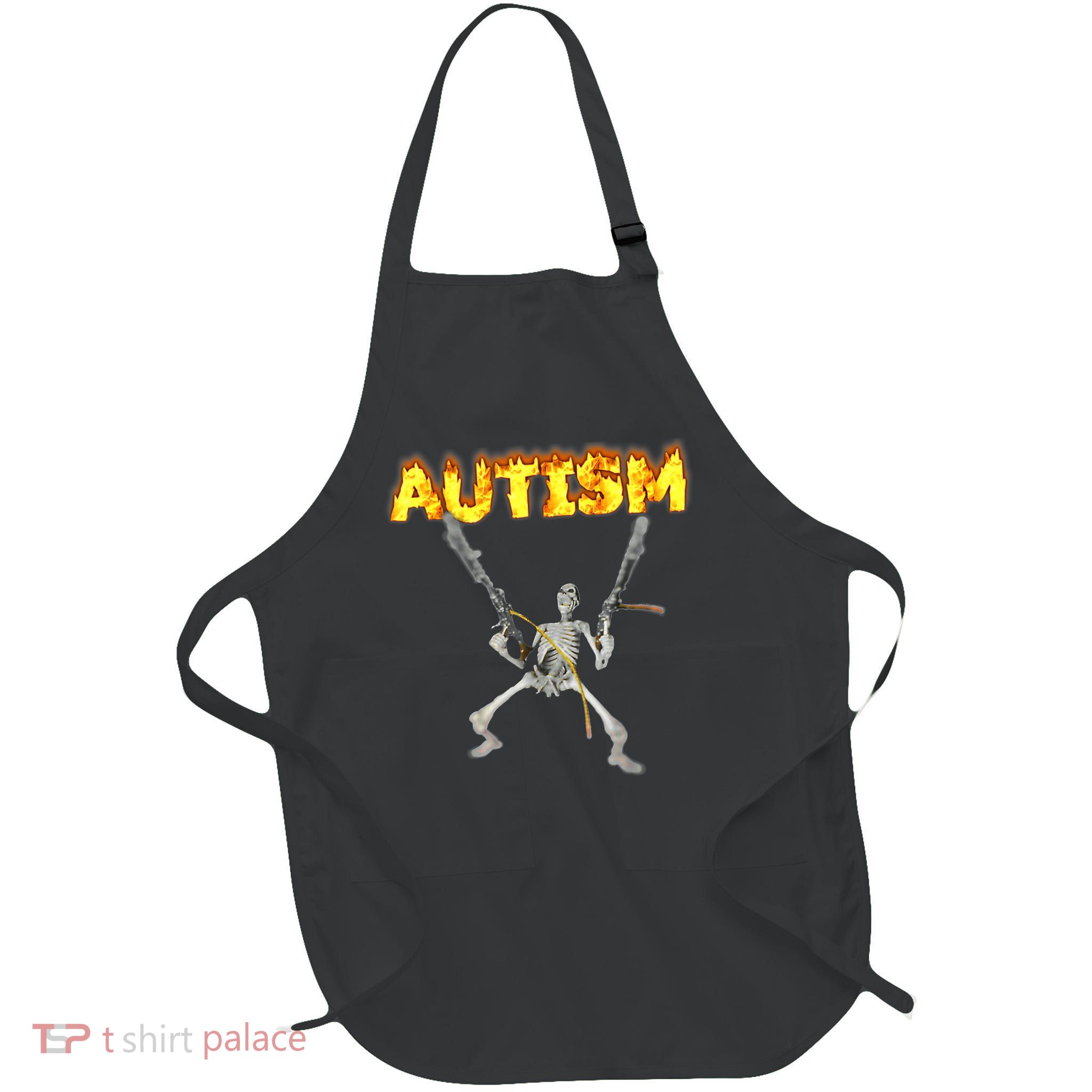 Autism Skeleton meme T-Shirt Apron