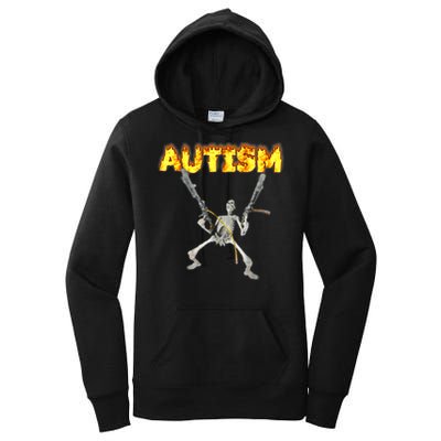 Autism Skeleton meme T-Shirt Women's Pullover Hoodie