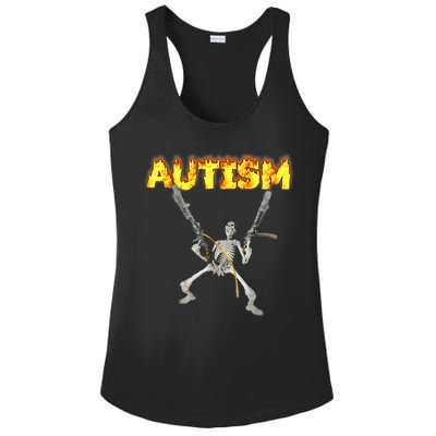 Autism Skeleton meme T-Shirt Ladies PosiCharge Competitor Racerback Tank