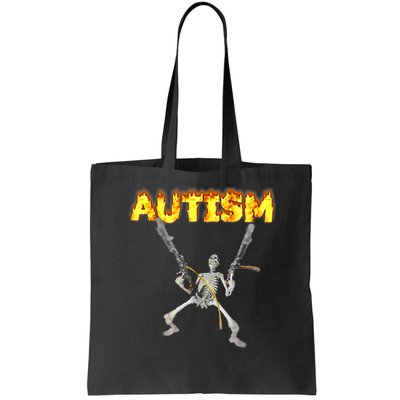 Autism Skeleton meme T-Shirt Bag