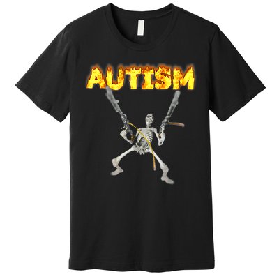 Autism Skeleton meme T-Shirt Premium T-Shirt