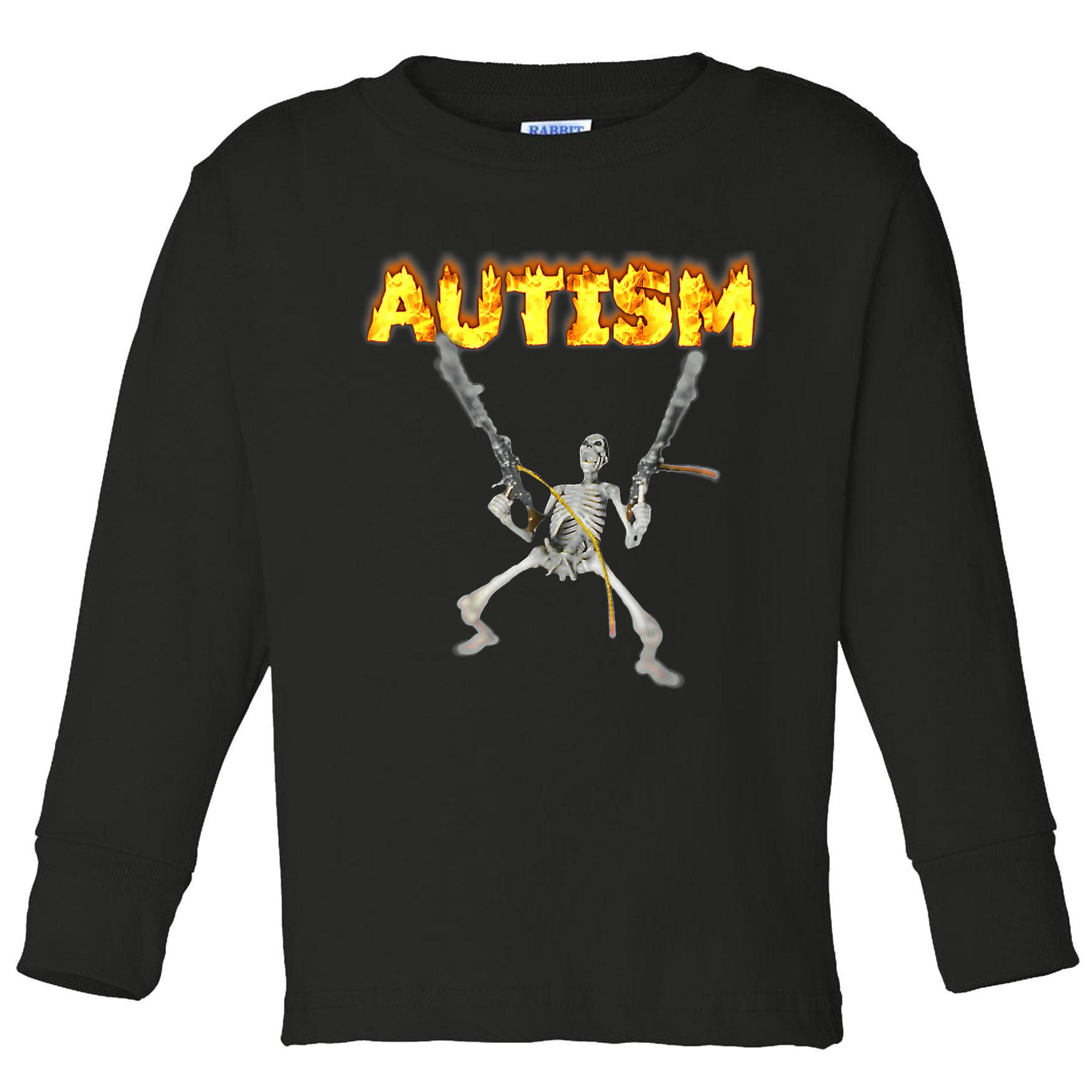 Autism Skeleton meme T-Shirt Toddler Long Sleeve Shirt