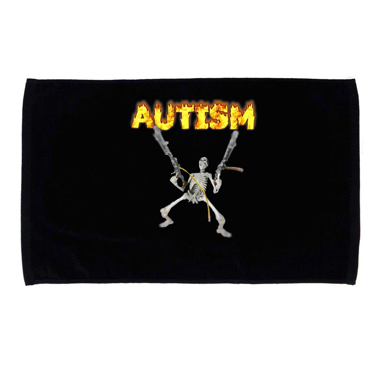 Autism Skeleton meme T-Shirt Microfiber Hand Towel