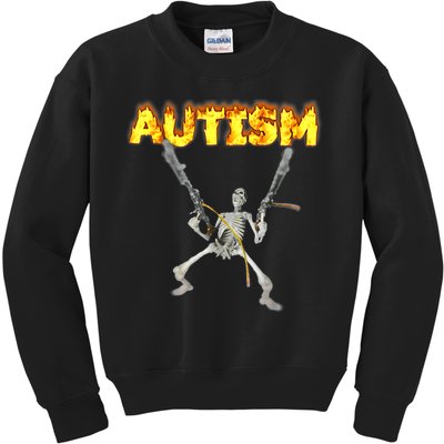 Autism Skeleton meme T-Shirt Kids Sweatshirt