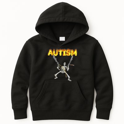Autism Skeleton meme T-Shirt Kids Hoodie