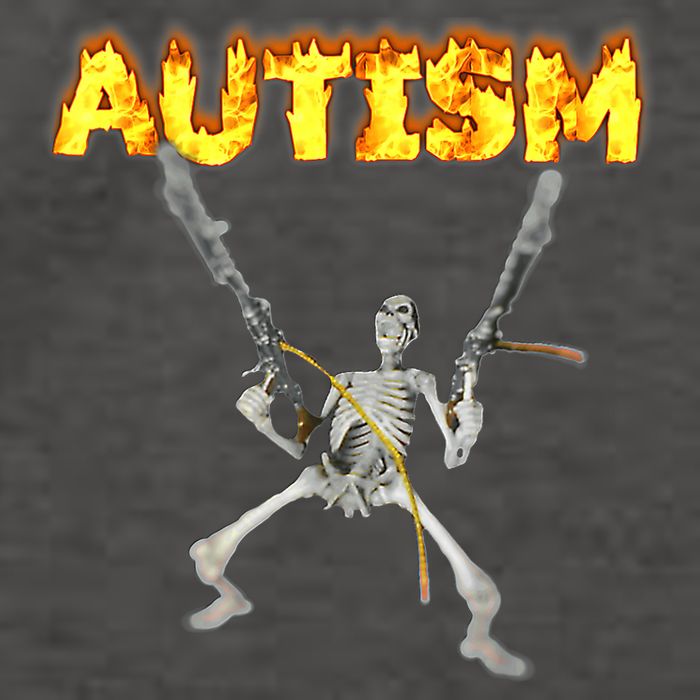Autism Skeleton meme T-Shirt Vector Backpack
