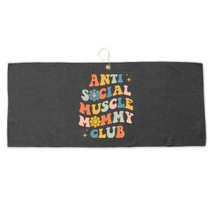 Anti Social Muscle Mommy Club Groovy Pump Cover Funny Large Microfiber Waffle Golf Towel