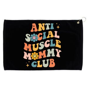 Anti Social Muscle Mommy Club Groovy Pump Cover Funny Grommeted Golf Towel