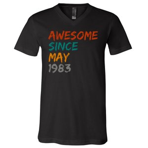 Awesome Since May 1983 V-Neck T-Shirt