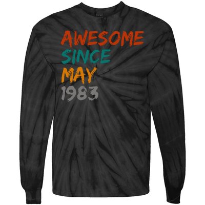 Awesome Since May 1983 Tie-Dye Long Sleeve Shirt