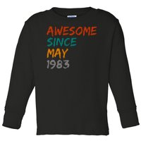 Awesome Since May 1983 Toddler Long Sleeve Shirt