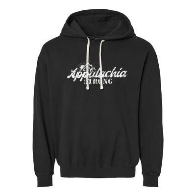 Appalachia Strong Mountain Silhouette Typography Garment-Dyed Fleece Hoodie