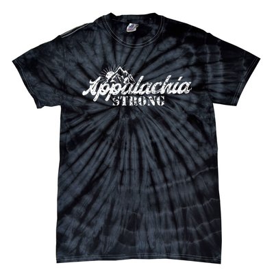 Appalachia Strong Mountain Silhouette Typography Tie-Dye T-Shirt