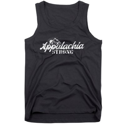 Appalachia Strong Mountain Silhouette Typography Tank Top