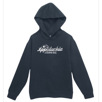 Appalachia Strong Mountain Silhouette Typography Urban Pullover Hoodie