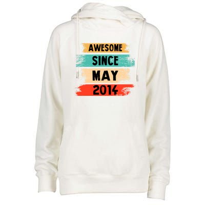 Awesome Since March 2014 Vintage 8 Gift Womens Funnel Neck Pullover Hood