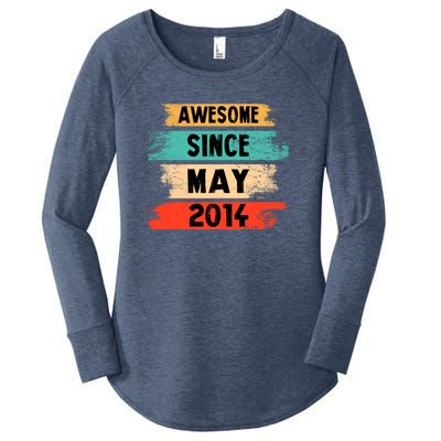 Awesome Since March 2014 Vintage 8 Gift Women's Perfect Tri Tunic Long Sleeve Shirt