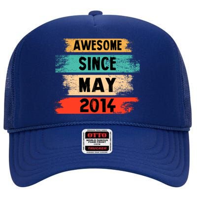 Awesome Since March 2014 Vintage 8 Gift High Crown Mesh Back Trucker Hat