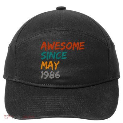 Awesome Since May 1986 7-Panel Snapback Hat