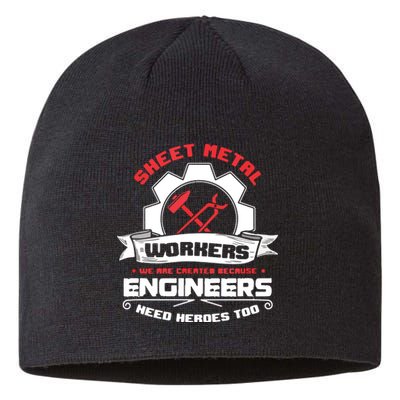 Awesome Sheet Metal Worker Engineer's Heroes Welder Sustainable Beanie