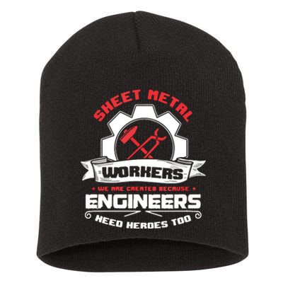 Awesome Sheet Metal Worker Engineer's Heroes Welder Short Acrylic Beanie