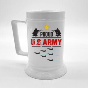 Army Soldiers Mom Flag Plane Dad Military Party Gift Beer Stein