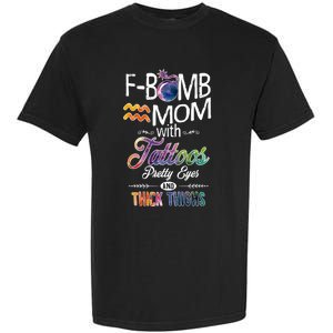 Aquarius Symbole Mom With Tattoos Pretty Eyes Thick Thighs Great Gift Garment-Dyed Heavyweight T-Shirt